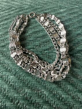 Vintage Sarah Cov. Silver Tone Multi-Strand Bracelet